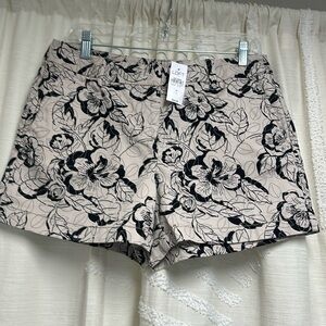 NWT Lott size 4 tan/black floral 4” shorts